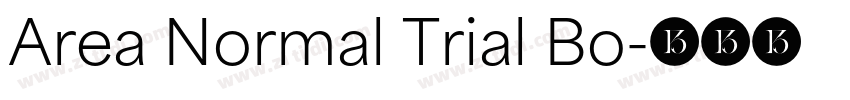 Area Normal Trial Bo字体转换